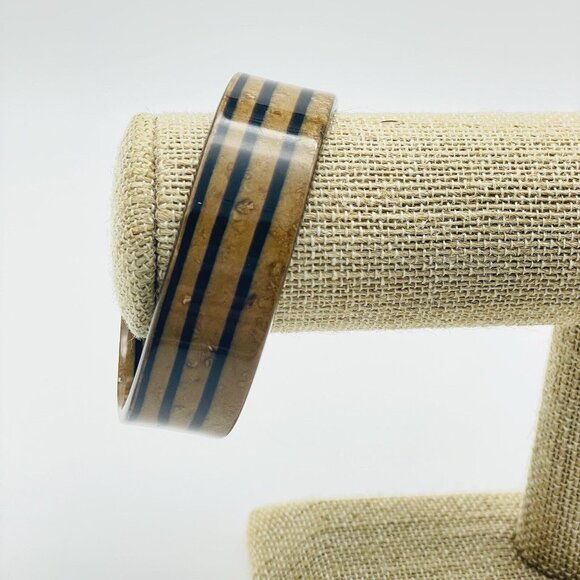 Brown Black Striped Bypass Bracelet Classic Career Cosplay LARP Boho Festival - Picture 6 of 6